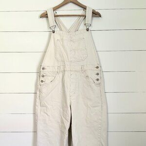 We The Free x Free People Ziggy denim cream straight leg overalls